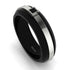 Men's Black Diamond Black Wedding Band - Edward No. 9